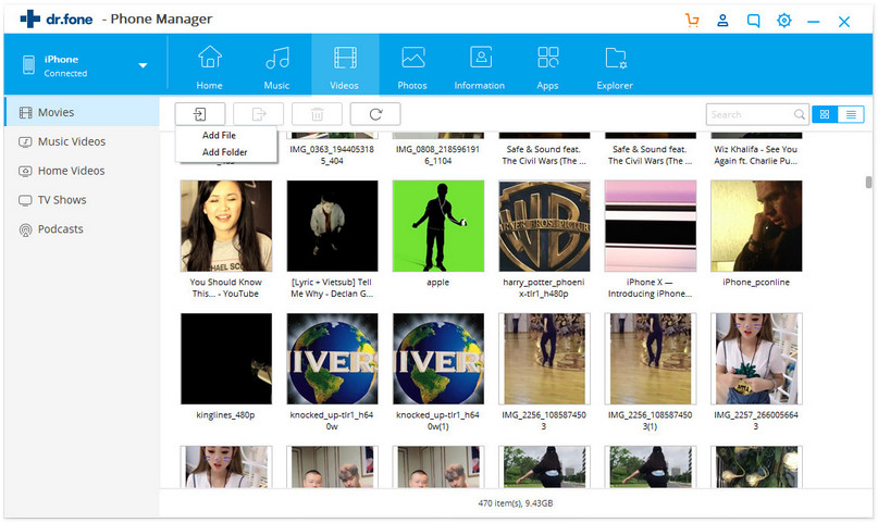add videos to iPhone